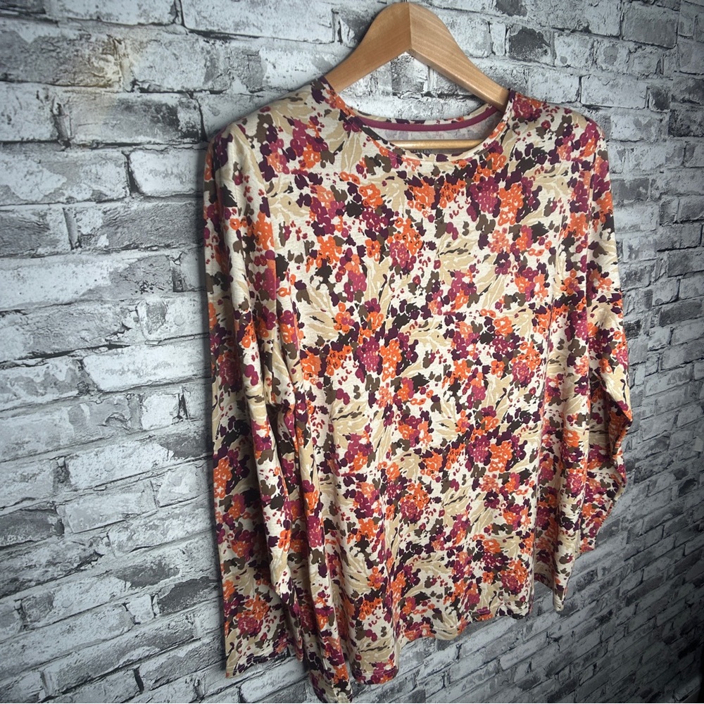 EUC Croft & Barrow Multicolor Floral Blouse Size 1X - Picture 2 of 16